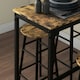 image 6 of HOMCOM 5 Piece Bar Set, Industrial Kitchen and Chair Set Rustic Brown