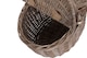 image 4 of Small Antique Wash Double Lidded Oval Picnic Basket | Brown | Brown | One Size