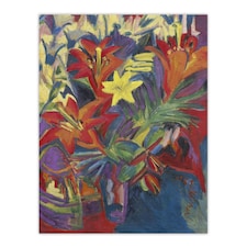 Still Life with Lilies Ernst Ludwig Kirchner Huge Wall Art Print 18X24 In