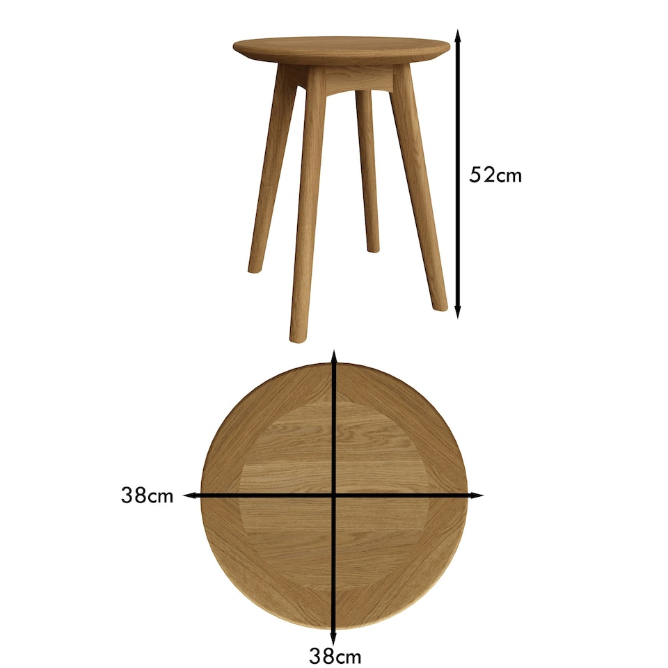 image 1 of Newark Ash Round Wine Table Brown