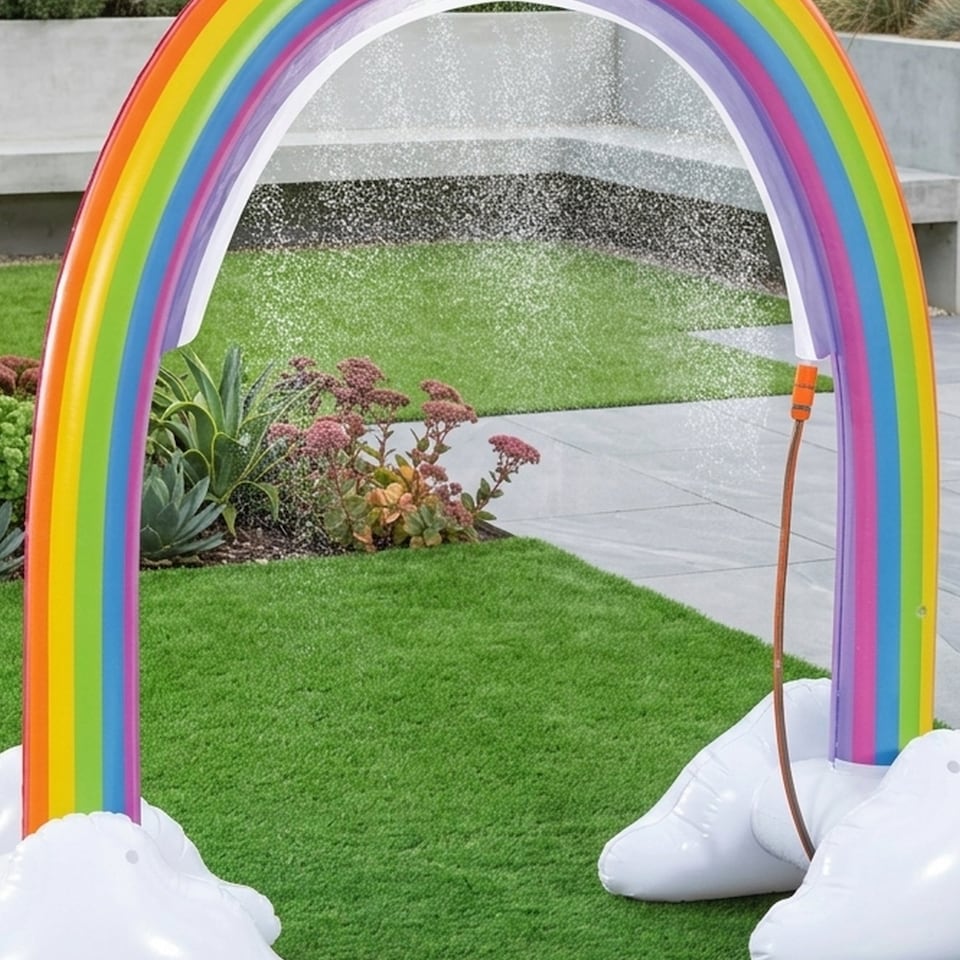 image 1 of Summer Fun Inflatable Rainbow Sprinkler