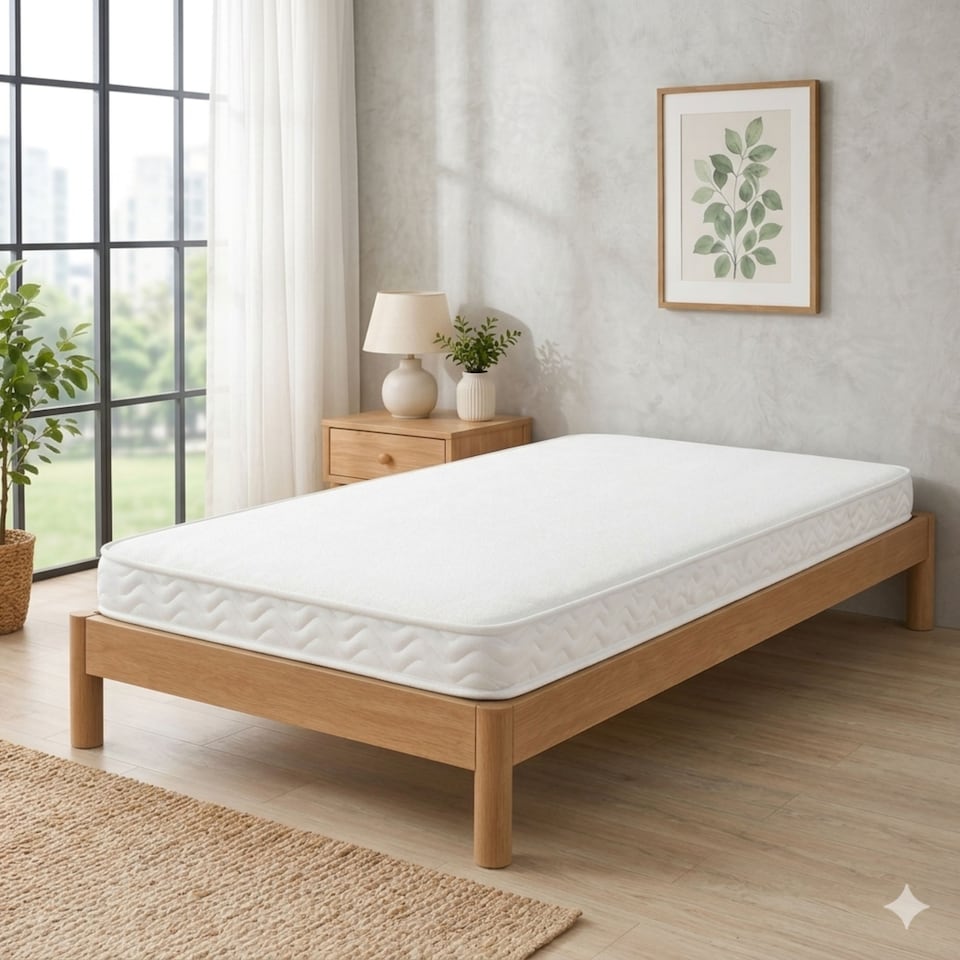 image 1 of Single Memory Foam Mattress with High Density Foam Base, Approx 4 Inch/11cm Thick, Medium Feel Mattress, Mattress In A Box