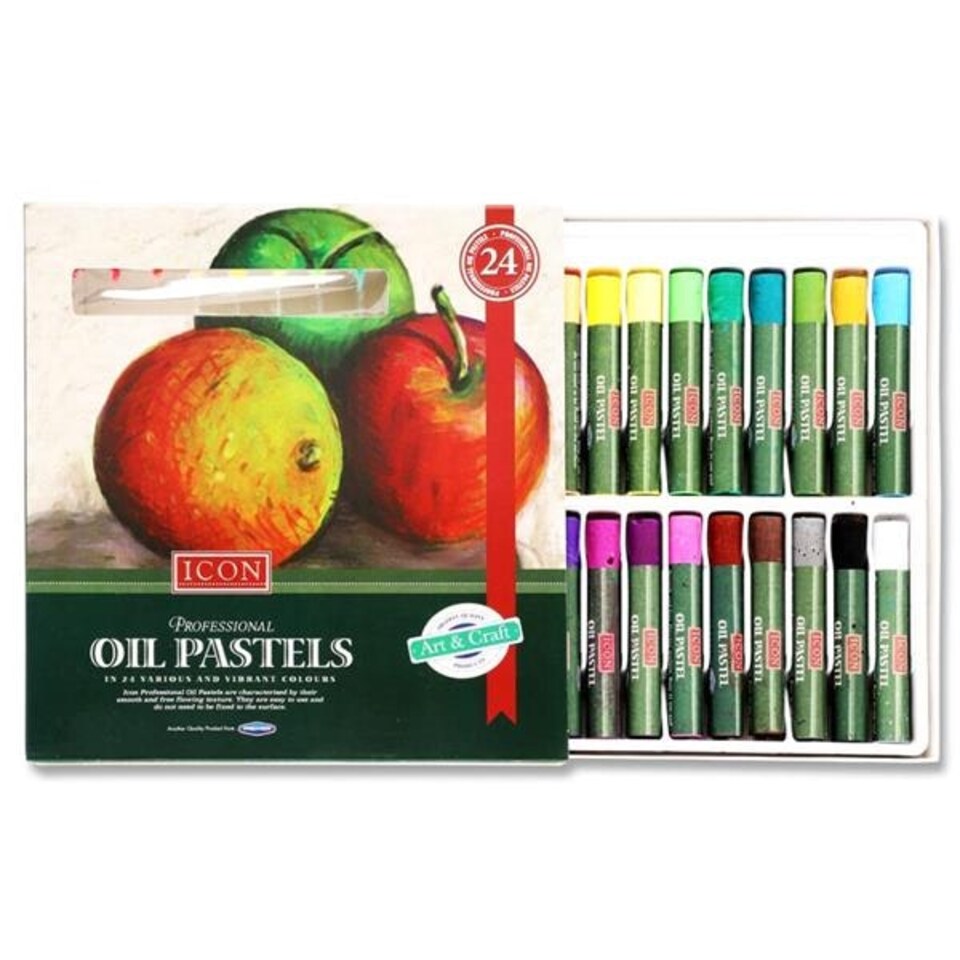 image 1 of Box of 24 of Professional Oil Pastels by Icon Art