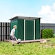 image 9 of Outsunny 8.5 x 4ft Metal Shed with Lightsky Panels, Garden Storage Tool House with Double Doors for Garden, Patio and Lawn, Green