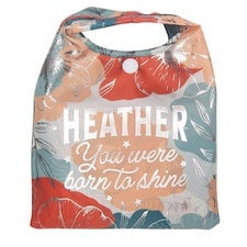 History & Heraldry Personalised Sparkle Reusable Foldable Shopper Bag - Heather Multi