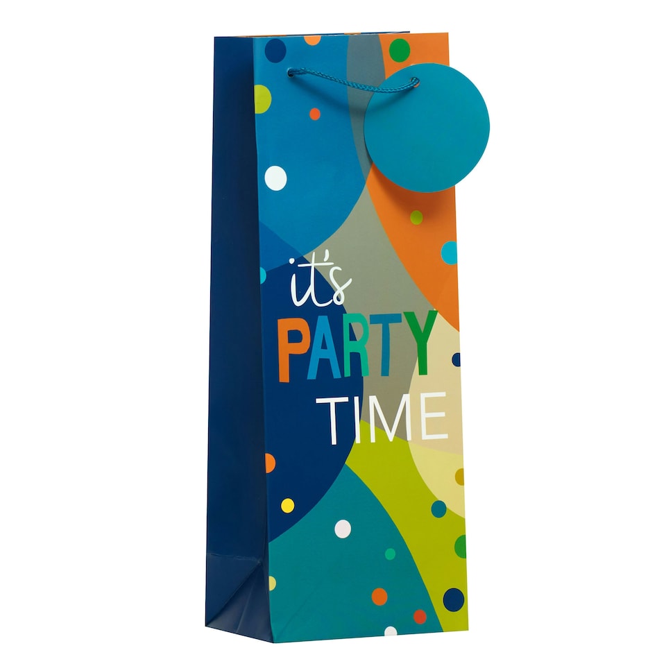 image 1 of Essentials Male Party Time Bottle Gift Bag - Pack of 3