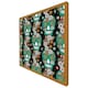 image 1 of Embroidery colourful simplified ethnic flowers and skull pattern (Picutre Frame) Brown | Oak | L