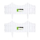 image 1 of 2 x 33cm 4 Piece Set White Wood Effect Picket Fence Garden Edging | White | White | 2