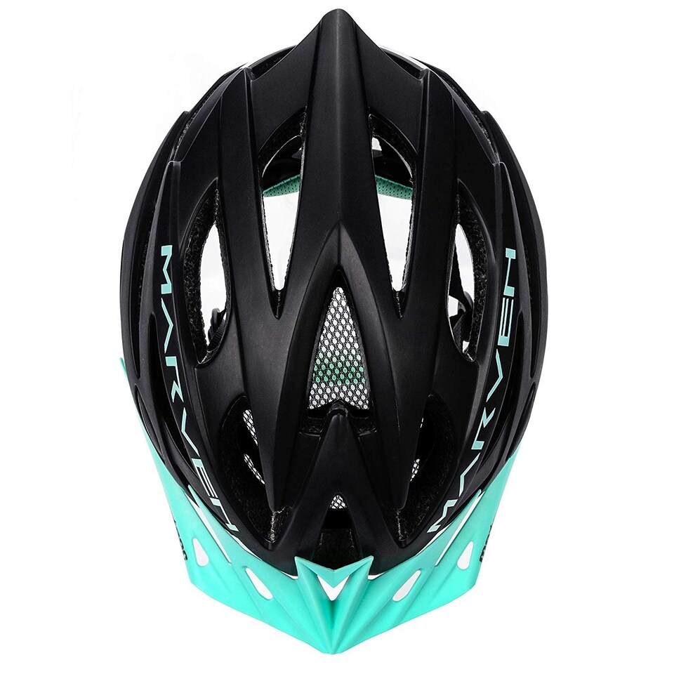 image 1 of Meteor Marven Cycle Helmet MTB Bike Skateboard Scooter Safety Gear Black | Black/Cyan  | L