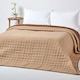 image 4 of Homescapes Cotton Quilted Reversible Bedspread Chocolate Mink Brown - 150 x 200 cm Brown