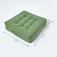 image 5 of Homescapes Forest Green Cotton Armchair Booster Cushion | Green