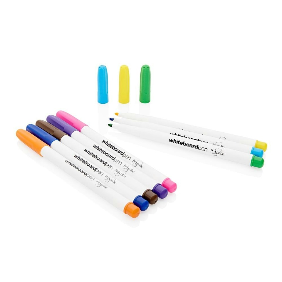 image 1 of Pack of 8 Assorted Dry Wipe White Board Markers by Pro:scribe