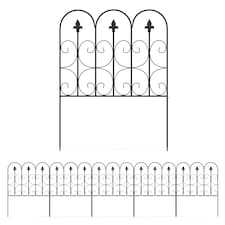 Outsunny 5PCs Decorative Garden Fencing Metal Border Edging
