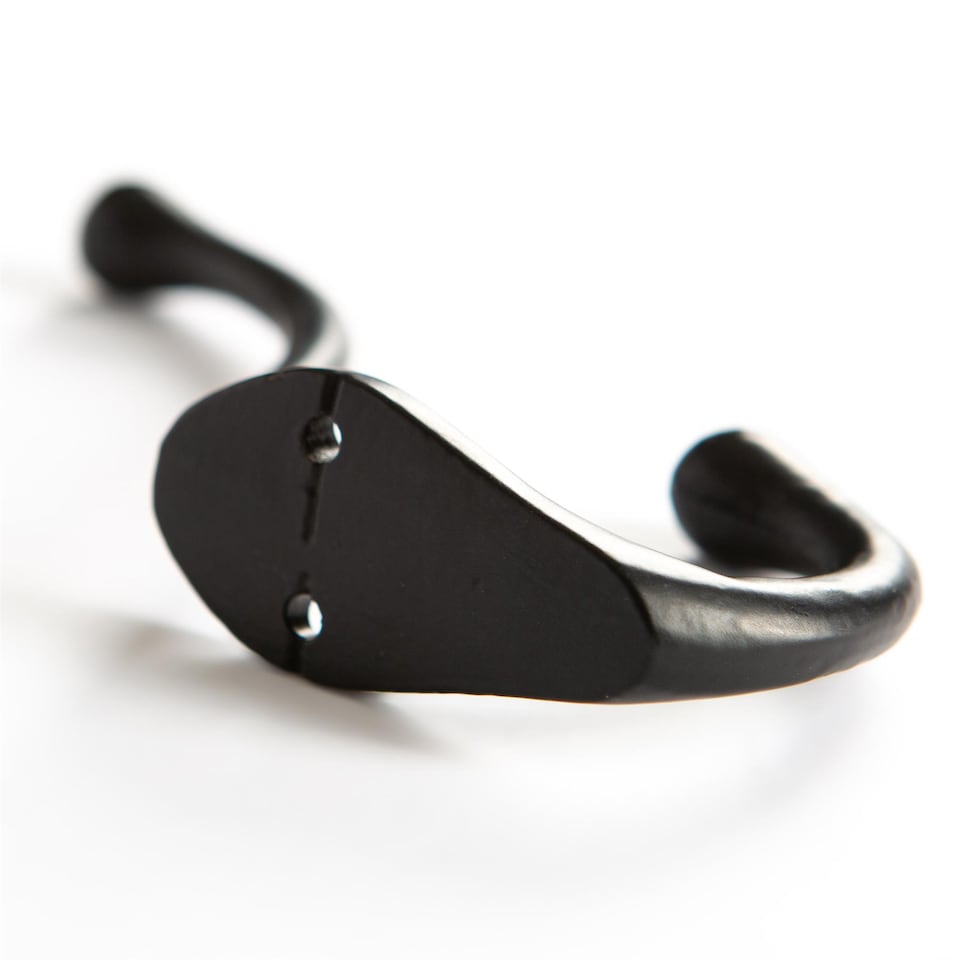 image 1 of Hammer & Tongs Narrow Hat & Coat Hook - W30mm x H140mm - Black