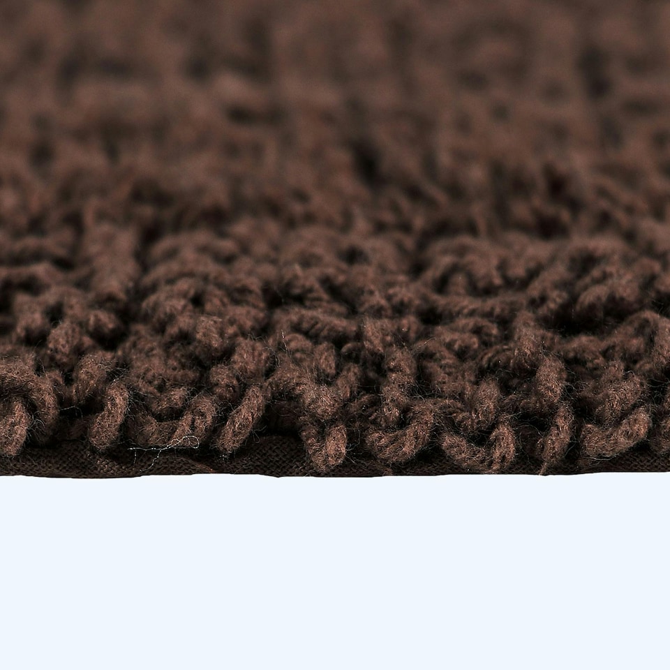 image 1 of Homescapes Luxury Reversible Cotton Shower Mat - Chocolate | Brown | Chocolate