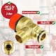 image 4 of SPARES2GO Pressure Relief Safety Valve for Worcester Bosch Boiler 3 Bar 1/2" BSP Male x Push Fit Brass PRV