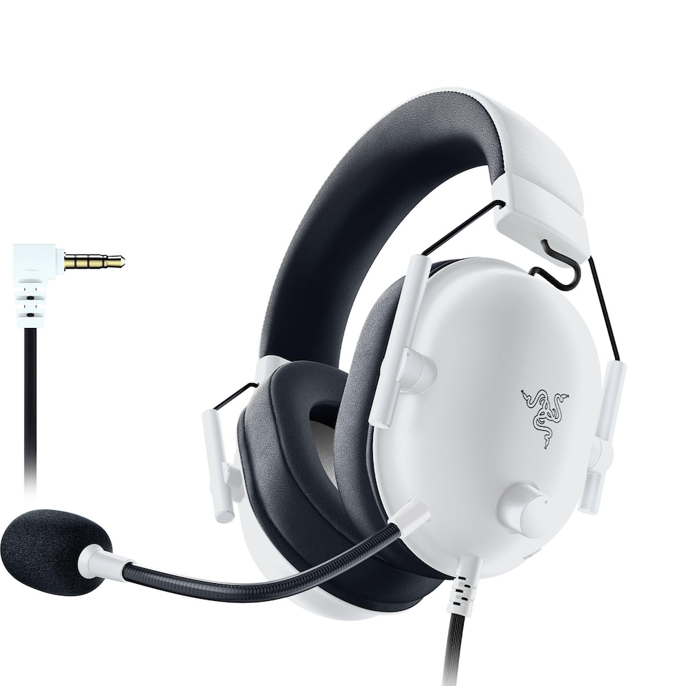 BlackShark V2 X (PlayStation) - Wired e-sports headset for PlayStation 5 console (250g, cardioid microphone, 50mm drivers, passive noise cancellation, 3.5mm jack) White