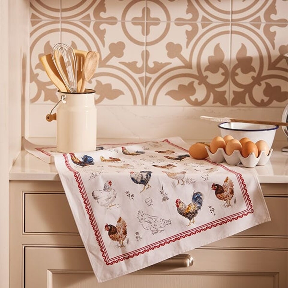 image 1 of Ulster Weavers Farm Birds Cotton Tea Towel