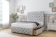 image 4 of Sloomy Watson Silver Naples Divan Bed Base No Drawers With 54 Inch Floor Standing Headboard & 12 Inch Matching Footboard | Silver | Silver | Small Double | 1