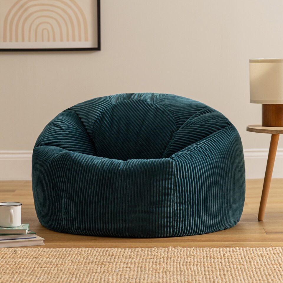 image 1 of Kingston Classic Beanbag Corduroy Teal Set of 2 | Green | Teal | 2