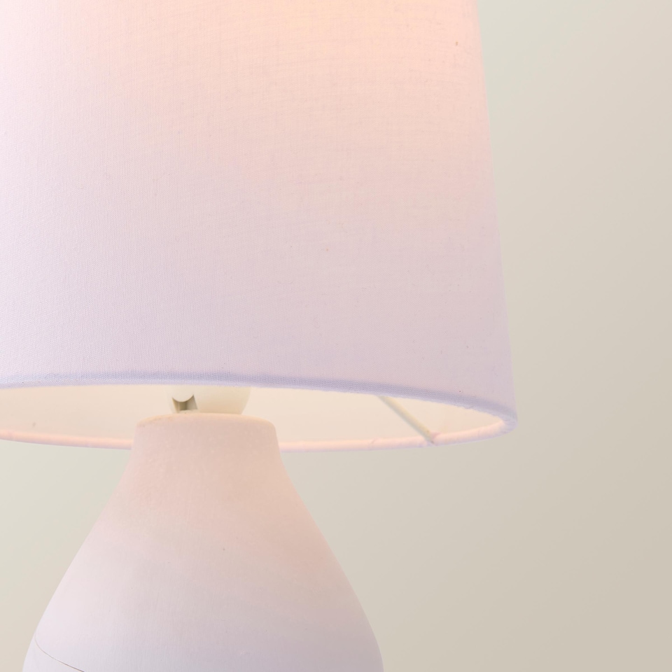 image 1 of ValueLights Arlo Pair of Lilac Ceramic Table Lamps Lilac Shades & Bulbs | Purple