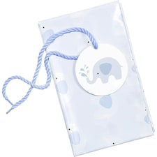 Unique Party Elephant Baby Shower Gift Bag - White/Light Blue - One Size