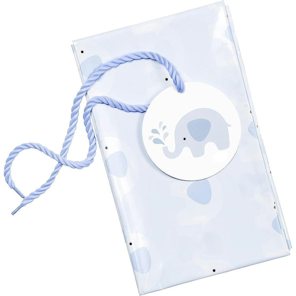 Unique Party Elephant Baby Shower Gift Bag - White/Light Blue - One Size