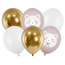 Polar Bear Latex Balloons 30cm / 12 in - Pack of 6