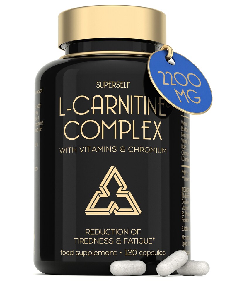 acetyl l carnitine and b vitamins SuperSelf L-Carnitine 2200mg with D & Complex 120 Capsules KLOW Compound — Function self care Size:500 grams