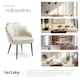 image 7 of Accent Chair Hellen - velvet cover, padded, extra-wide shell-shaped backrest - per piece Cream | Cream/Black