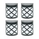 image 4 of ValueLights Set of 4 Diamond Black Outdoor Solar Wall Light Black