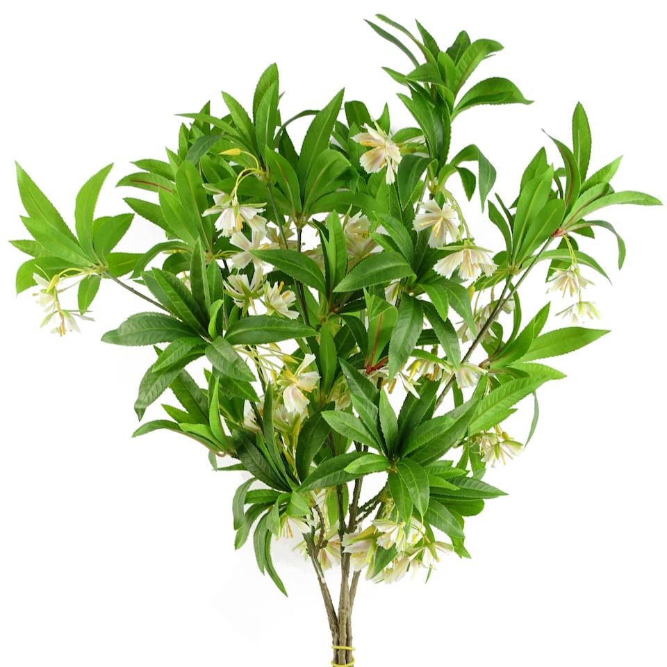 image 1 of Pegdev Pack of 6 90cm Artificial Hainan Elaeocarpus Stem Green Foliage
