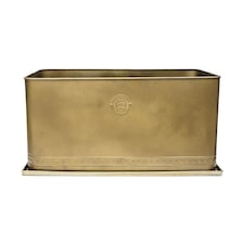 Kew Regency Outdoor Planter - Metal - L34 x W62 x H30 cm - Brass | Multi