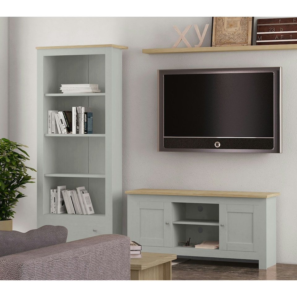 image 1 of LOFT24 Emerald 1 Door TV Stand GreyOak Brown | Nature