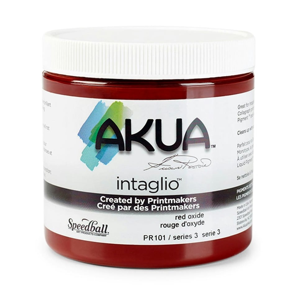 Speedball Intaglio Water Based Printing Ink, Red Oxide, 8oz