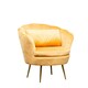 image 1 of Benicia Velvet Fabric Petal Chair - Yellow