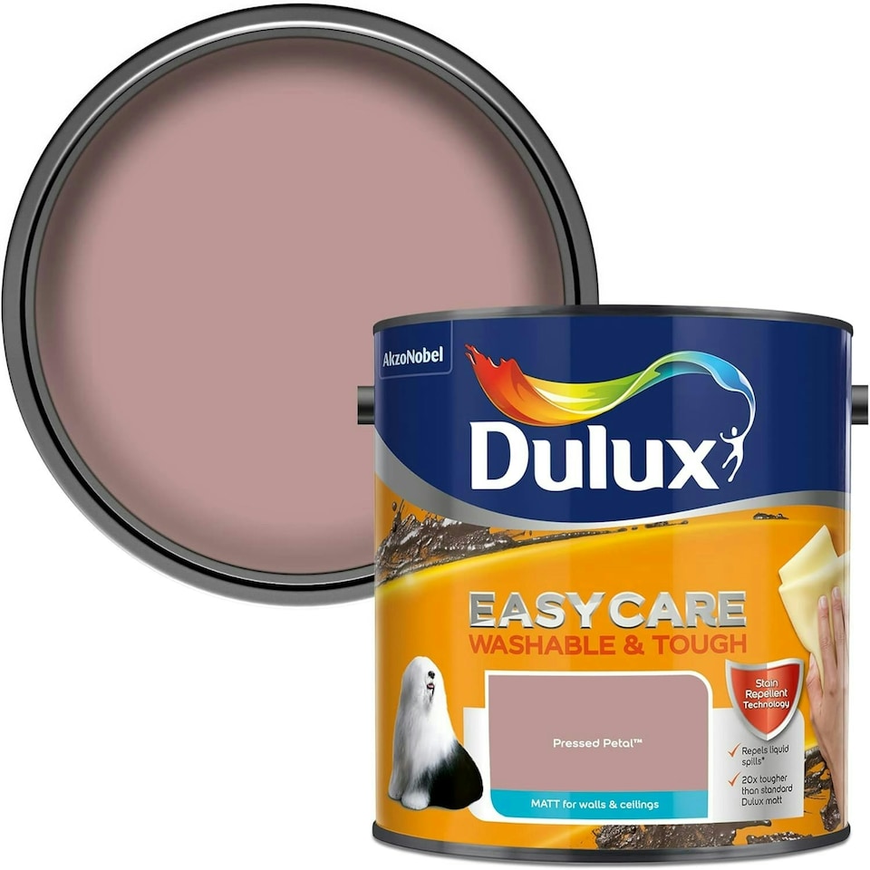 image 1 of Dulux Easycare Washable & Tough Matt 2.5L Pressed Petal