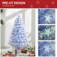 image 5 of HOMCOM Artificial Fibre Optic Christmas Tree Seasonal Decoration w/ 16 LED