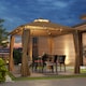 image 1 of Outsunny 3 x 3 m Double Roof Outdoor Gazebo with Curtains, Brown