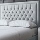 image 3 of Allegra Divan Bed with Upholstered Headboard - Silver - Super King / 6ft