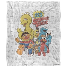 Sesame Street 123 Group Shot Blanket - Multicoloured - One Size