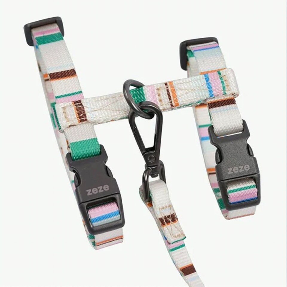 image 1 of ZEZE French Pet Harness and Lead Multi | S