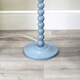 image 4 of ValueLights Bobbles Blue Bobbin Floor Lamp Pink Aztec Pleat Shade | Blue