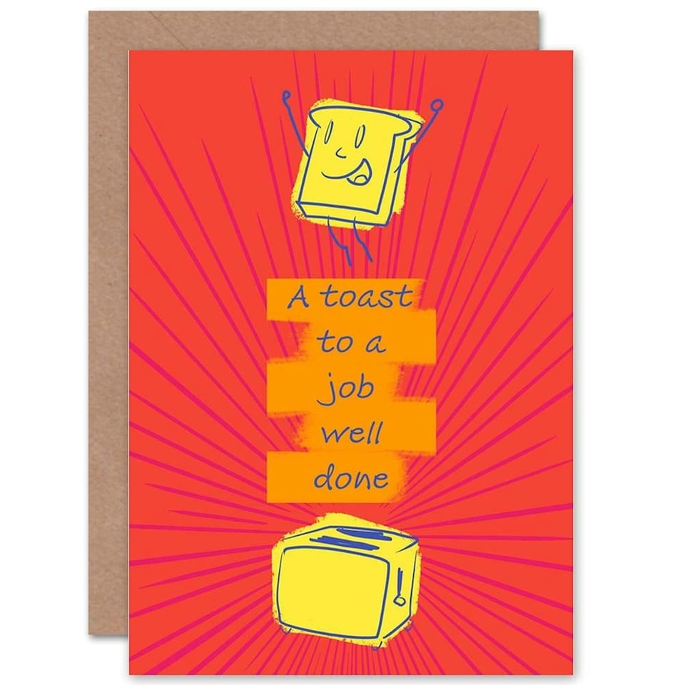 image 1 of Toast Job Well Done Congratulations Card