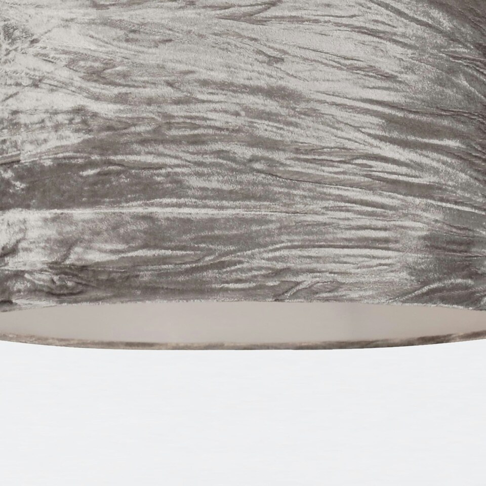 image 1 of Set Of 2 Grey Crushed Velvet Easy Fit Light Shades Grey