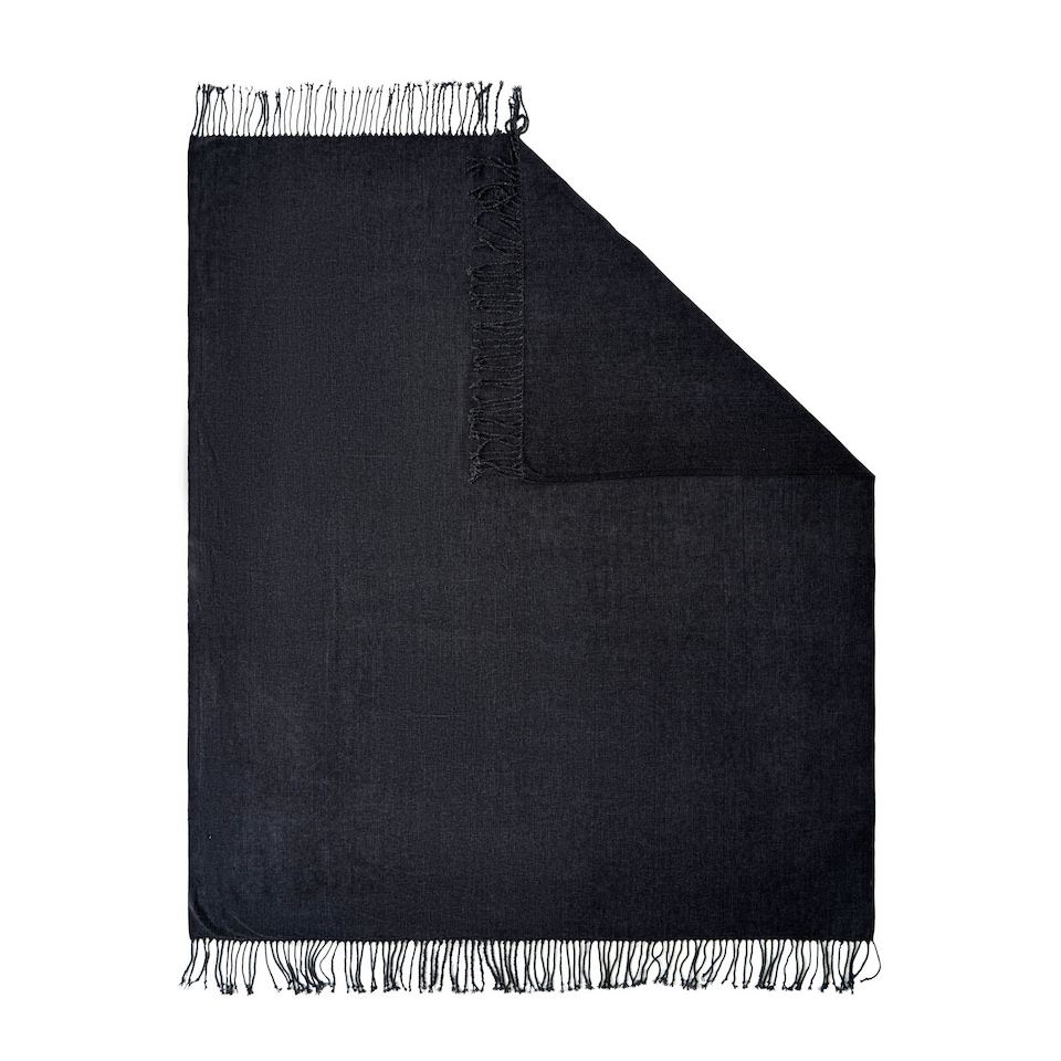 image 1 of BHS Chenille Throw, Charcoal Grey | Charcoal