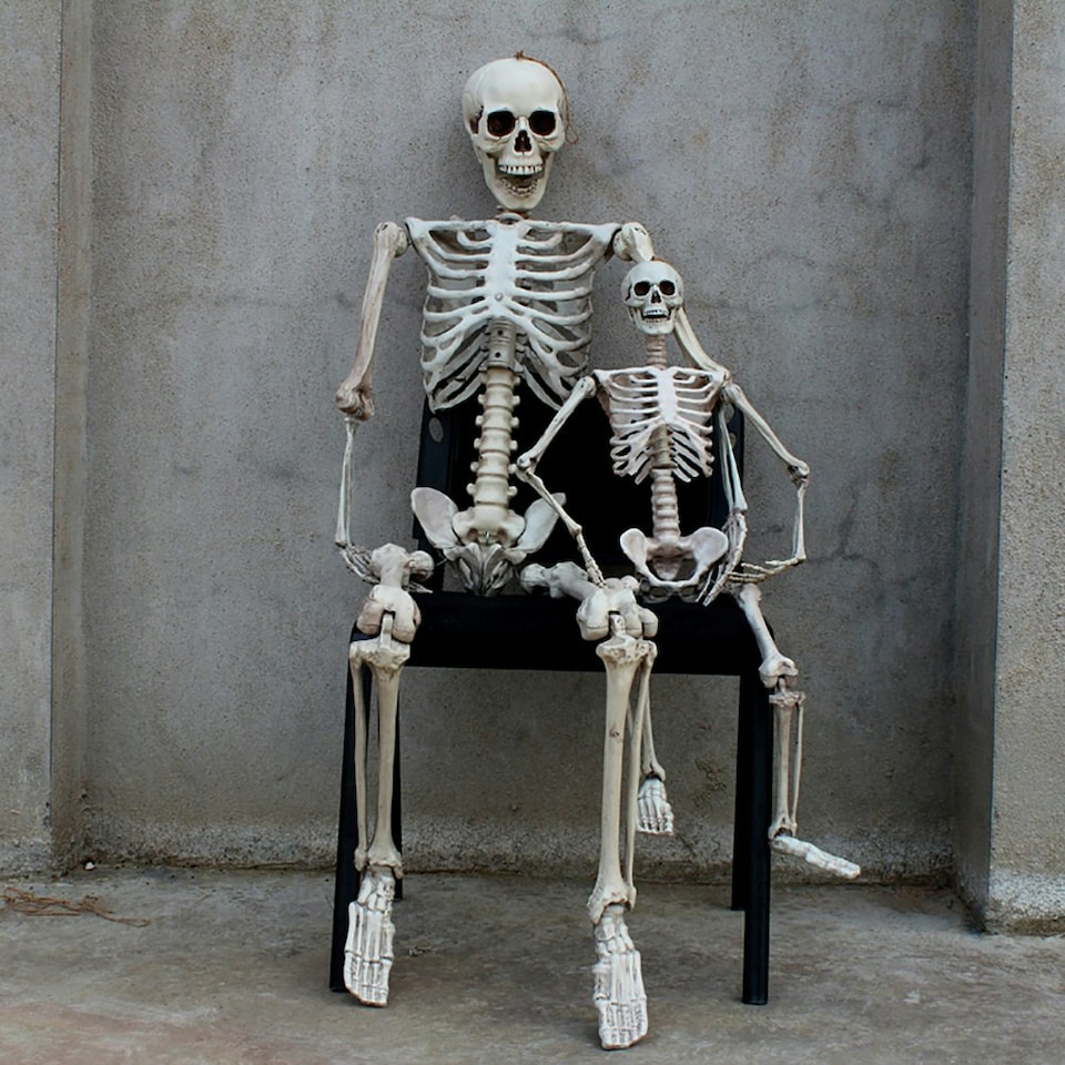 image 1 of Living and Home Halloween Realistic Full Body Skeleton  Posable Prop - 90cm