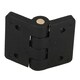 image 2 of Black Reinforced Nylon Plastic Hinge 40x48mm Italian Made Industrial Quality 4PK Black