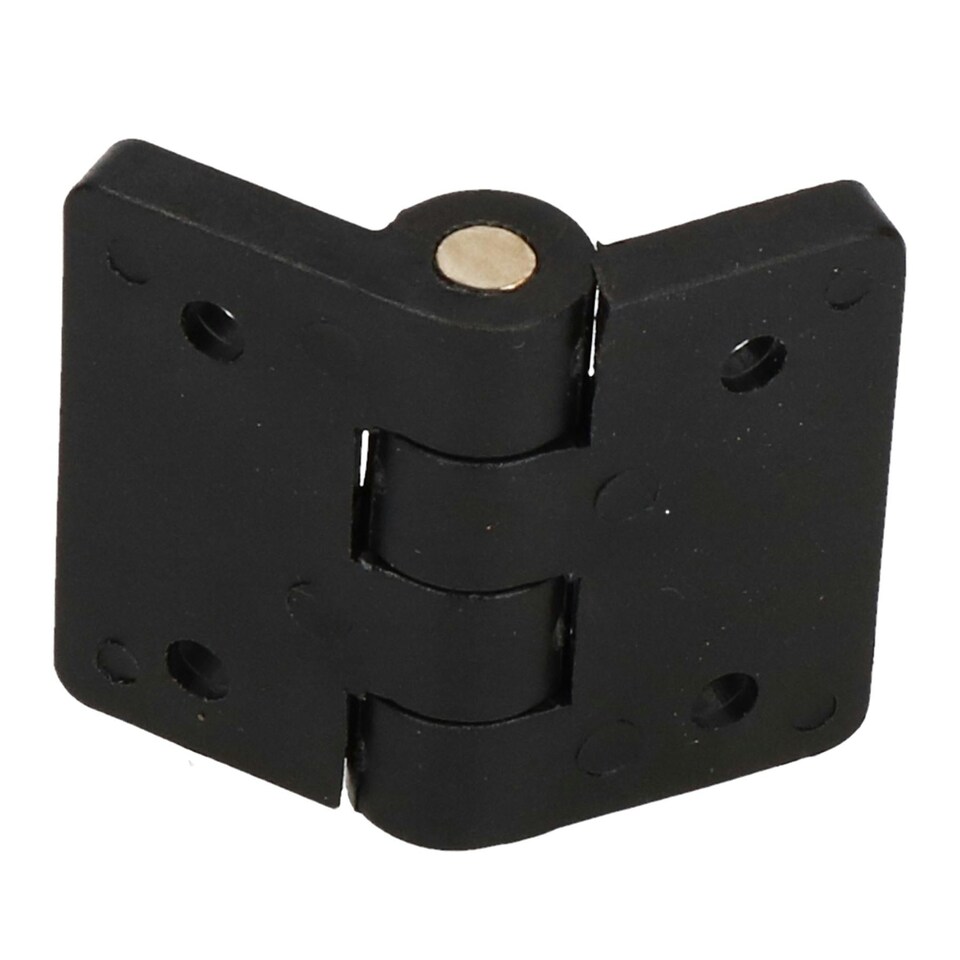image 1 of Black Reinforced Nylon Plastic Hinge 40x48mm Italian Made Industrial Quality 4PK Black
