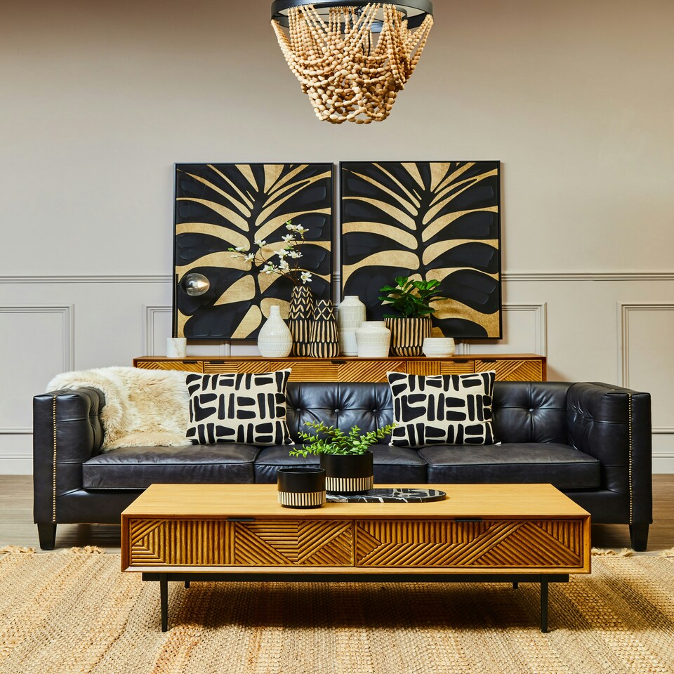 image 1 of Interiors by Premier Wood Bead Chandelier Brown